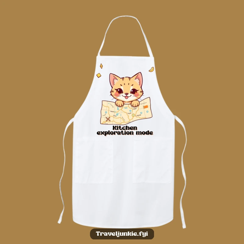 Funny Cat Apron: Mischievous Chef Character Kitchen Wear for Travelers