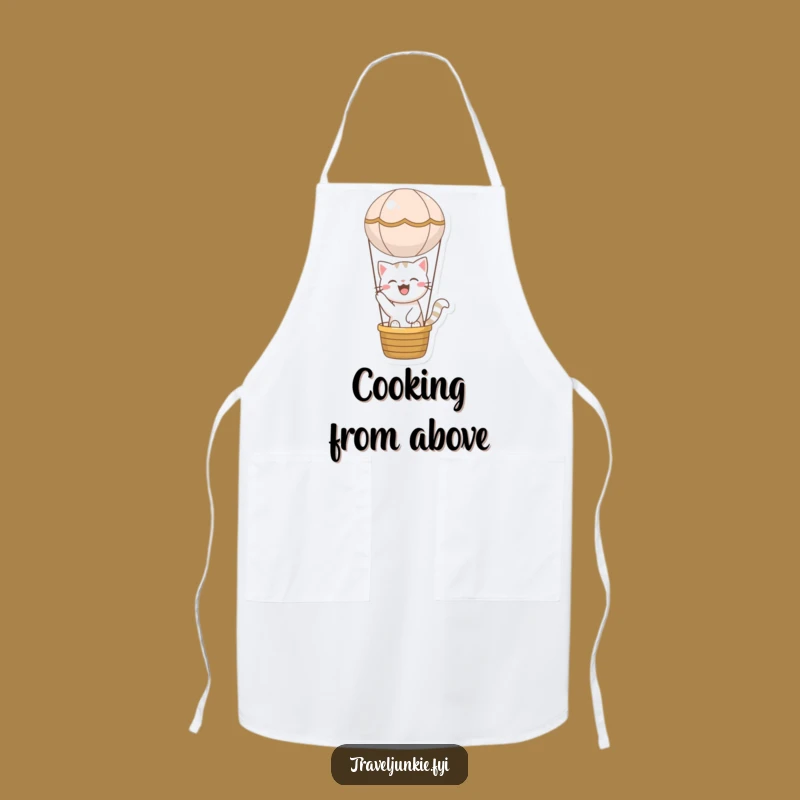 Funny Cat Balloon Kitchen Apron - Joyful Cook's Hilarious Adventure Gift
