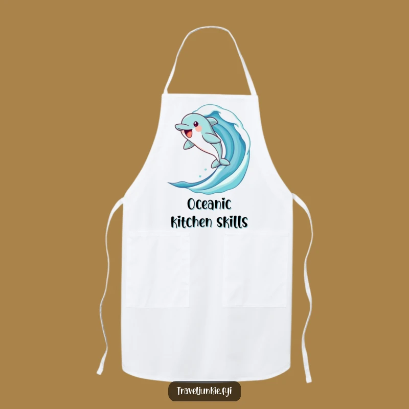 Funny Dolphin Apron: Jubilant Chef Character Kitchen Wear for Ocean Lovers