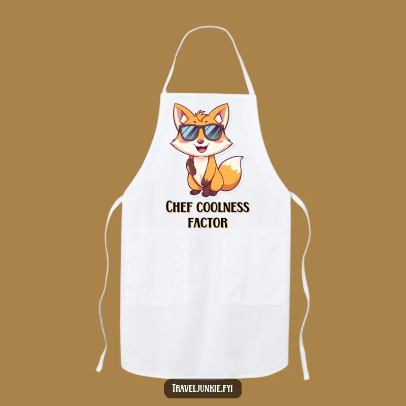 Funny Fox Cool Chef Apron - Sunglasses Character Hilarious Kitchen Gift