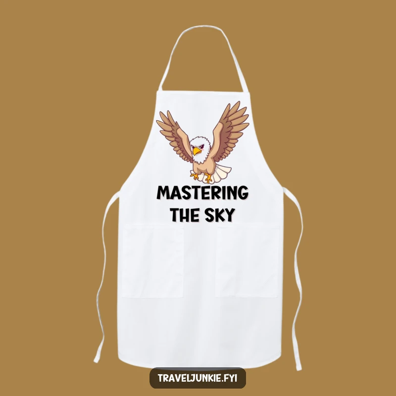 Funny Eagle Traveler Apron: Oversee Your Kitchen with Humor