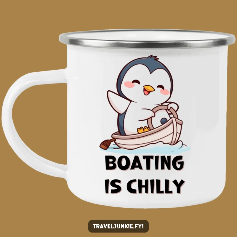 Funny Penguin Camp Mug - Durable Comical Character Outdoor Boat Gift