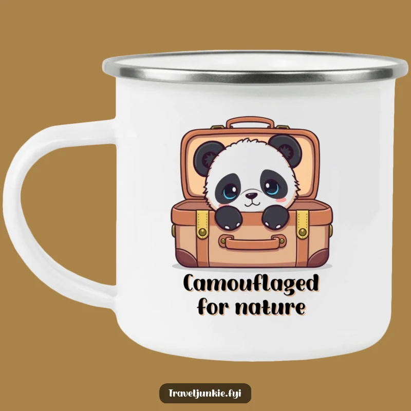 Funny Panda Suitcase Camping Mug: Peek-a-Boo Adventure Fuel!
