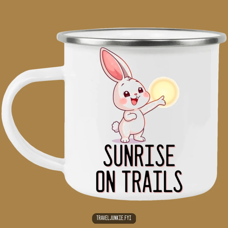 Funny Bunny Horizon Camping Mug: Durable Companion for Adventurous Dreamers
