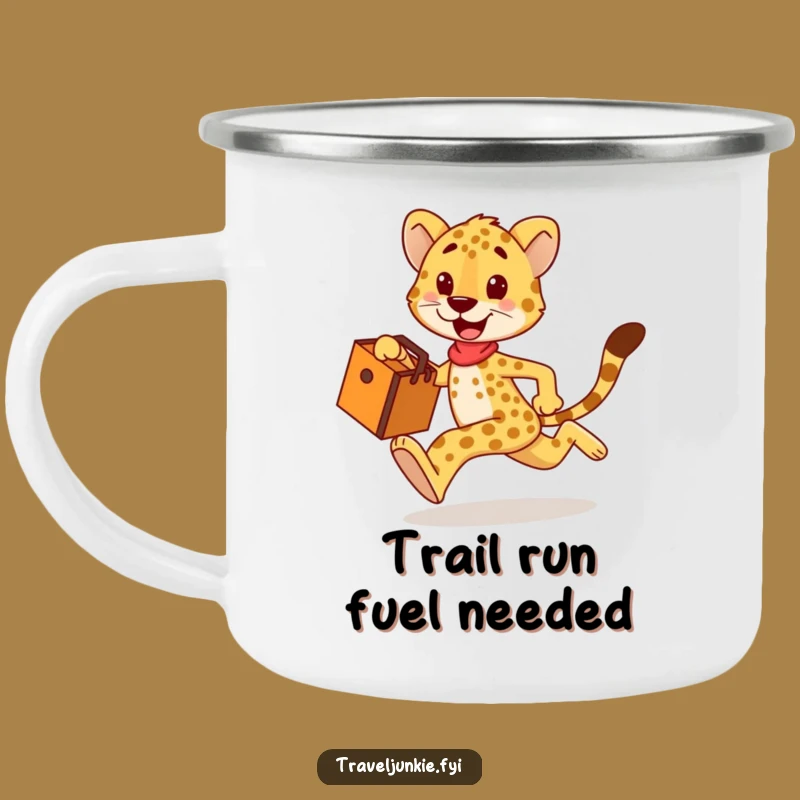 Funny Cheetah Travel Camping Mug: Fast Fuel for Adventures!