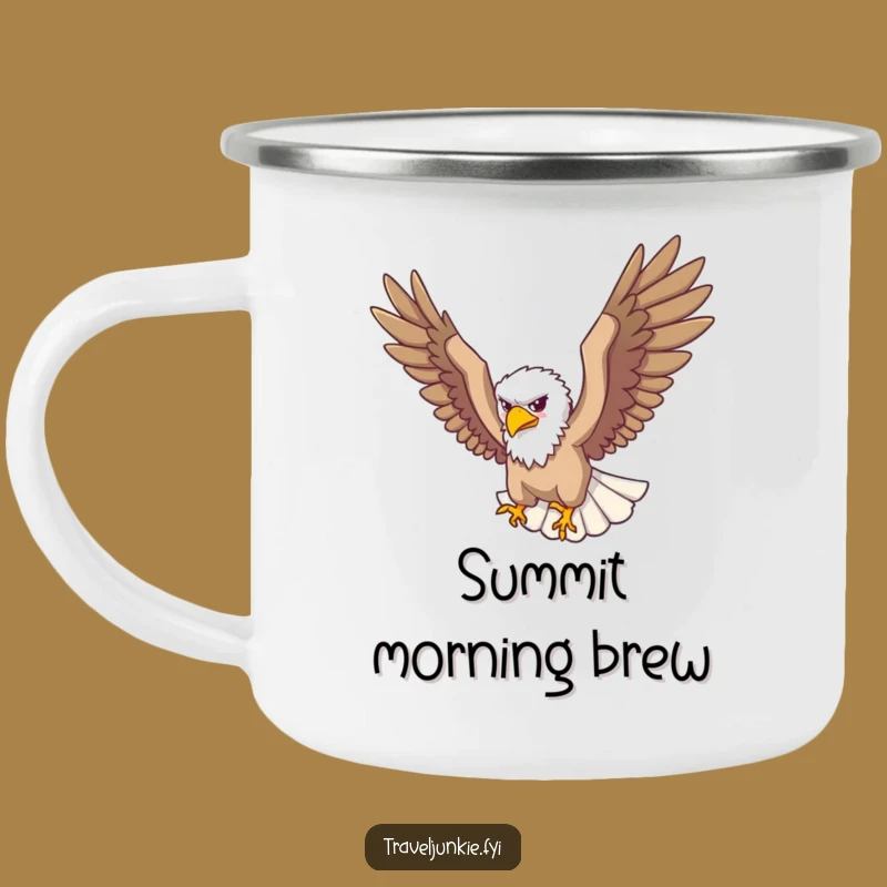 Funny Eagle Traveler Camping Mug: Majestic Views On the Go