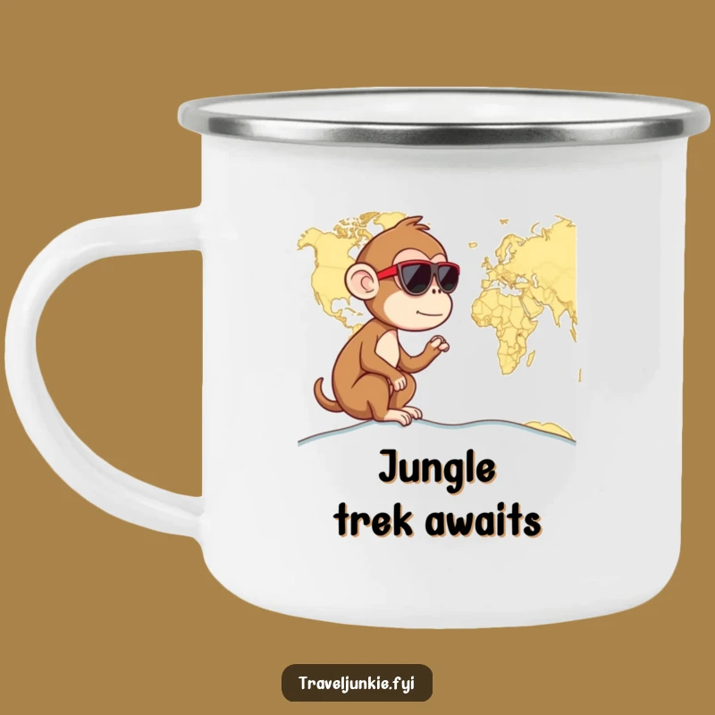 Funny Monkey Campfire Mug: Explorer's Brew, Perfect Humorous Gift for Outdoors