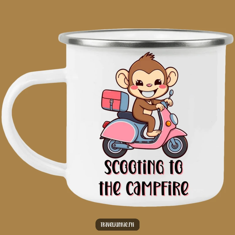 Funny Monkey Suitcase Camping Mug - Durable & Hilarious Travel Gift