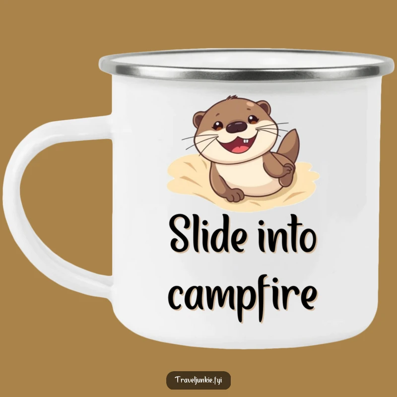 Funny Otter Dune Sliding Camping Mug: Durable Beach Companion for Outdoor Fun