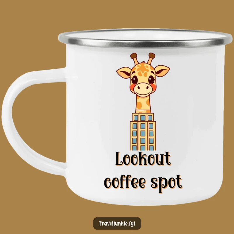 Funny Giraffe Camping Mug: Cheerful Character Cup for Urban Escapes