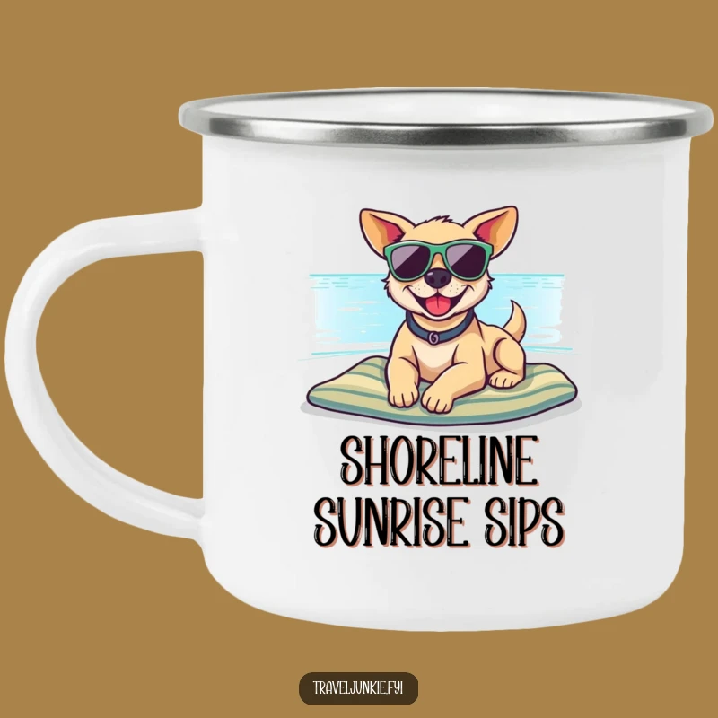 Funny Dog Sunglasses Beach Camping Mug - Outdoor Chill Gift