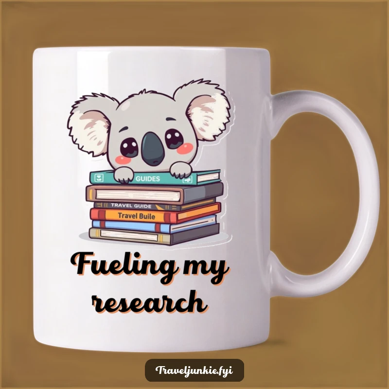Funny Koala Travel Mug A Curious Explorer Gift For Book Lovers