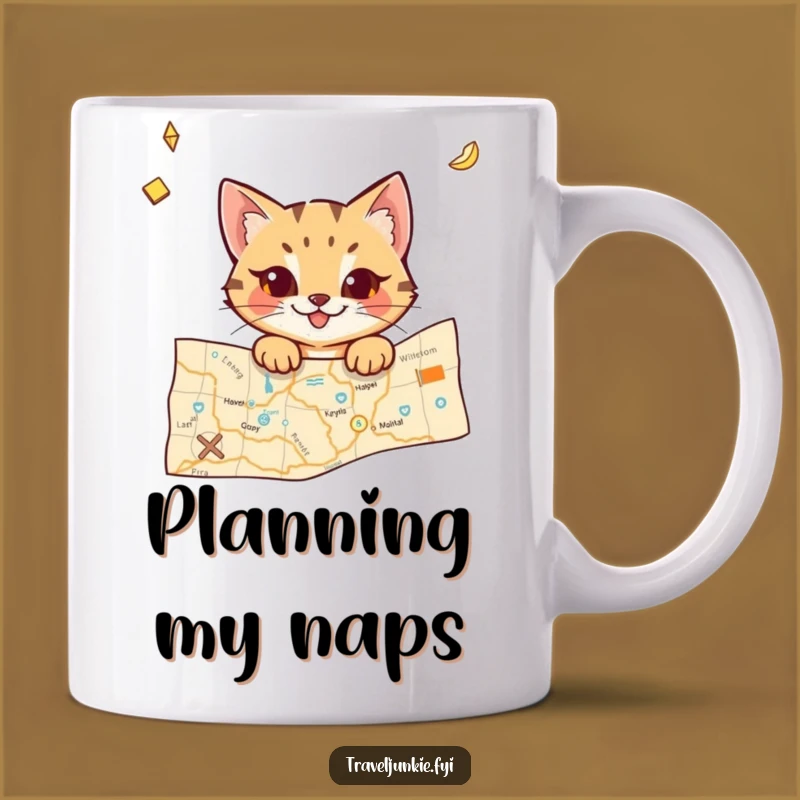 Funny Cat Travel Mug: Mischievous Character Gift for Wanderlust