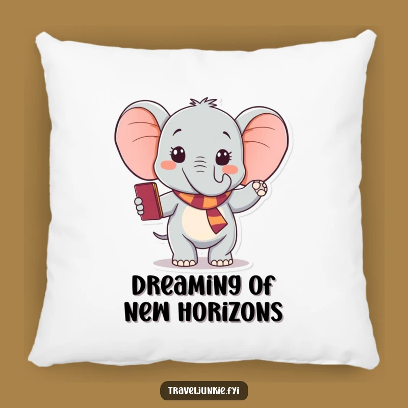 Funny Elephant Passport Pillow: Comfy & Hilarious Travel Decor Gift!