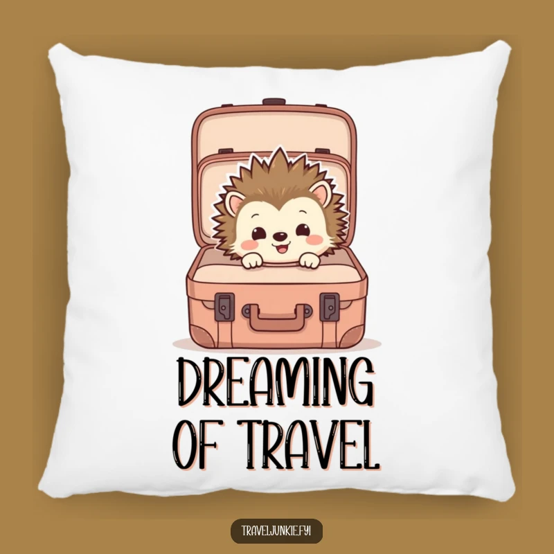 Funny Hedgehog Suitcase Pillow: Soft Accent for Cozy, Curious Spaces