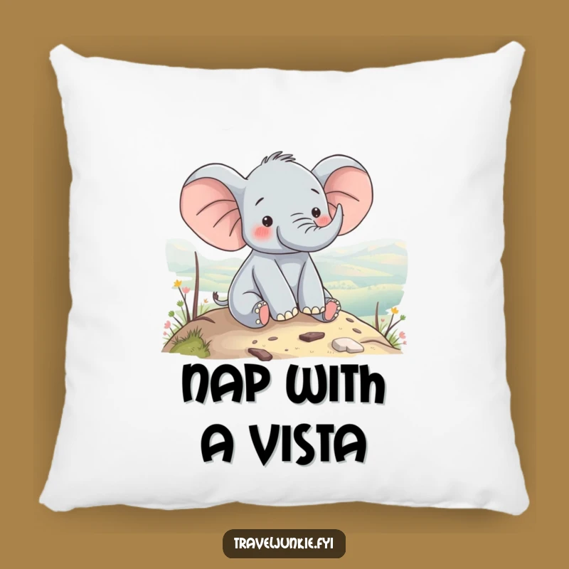 Funny Elephant View Pillow: Comfy & Comical Accent for Relaxation
