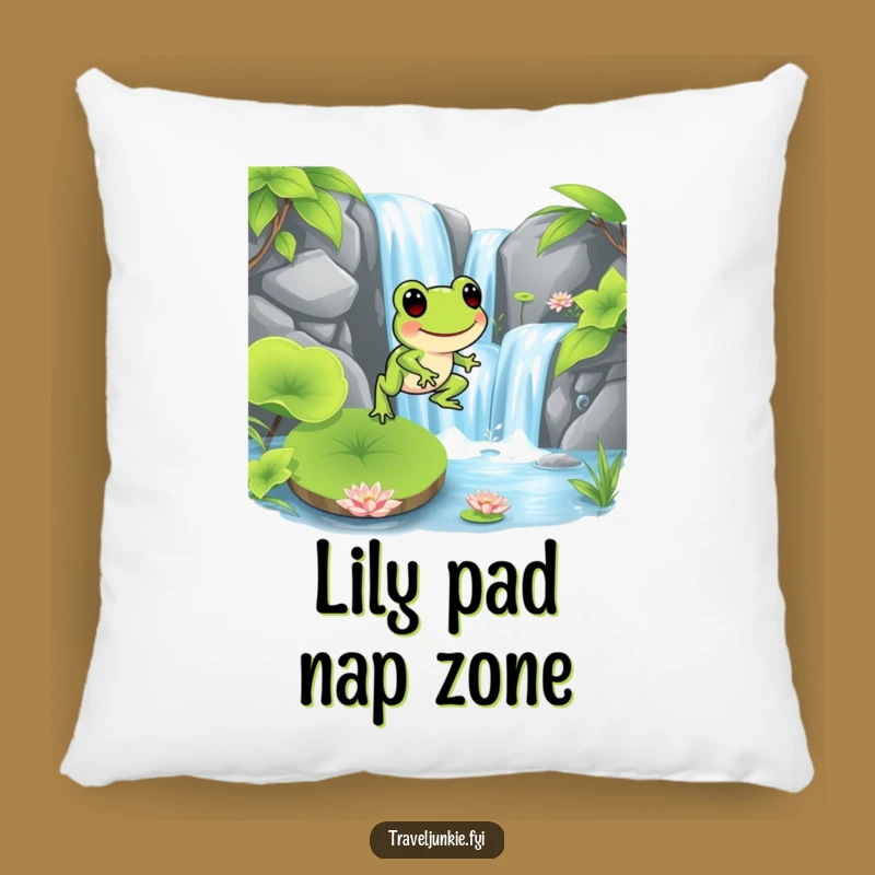 Funny Frog Hopping Pillow: Comfy & Comical Accent for Your Space