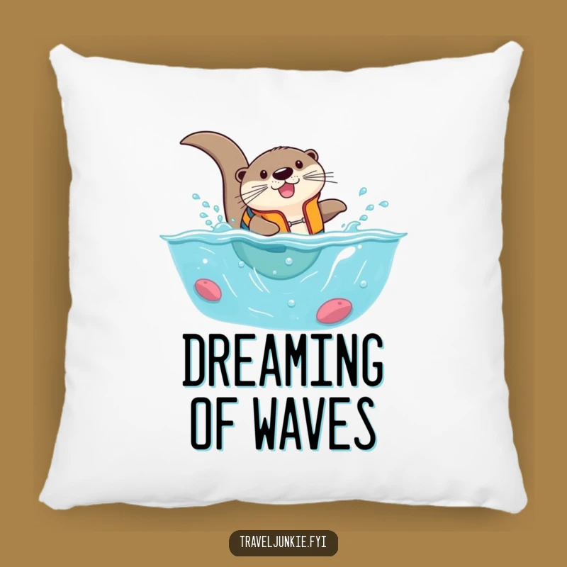 Funny Otter Life Vest Pillow: Adventurous Comfort Gift!