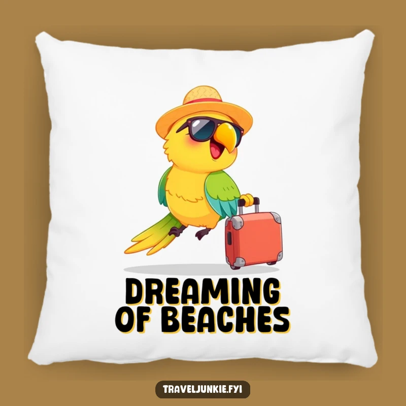 Funny Parrot Pillow: Tropical Comfort and Vacation Humor, Perfect Funny Gift
