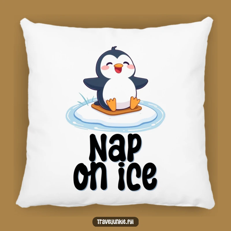 Funny Penguin Lake Slide Pillow - Joyful Fun, Perfect Funny Gift