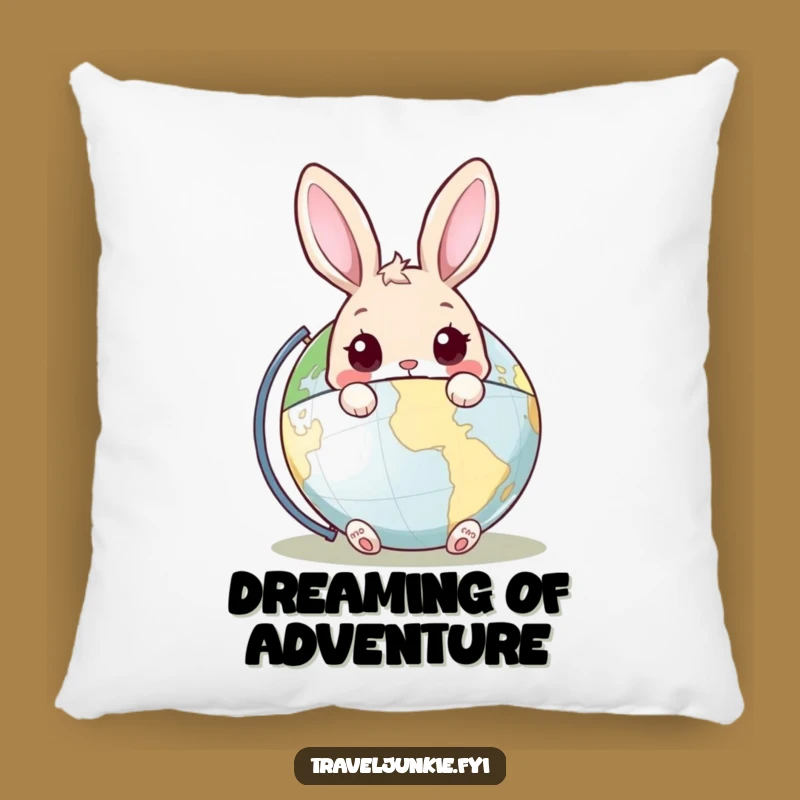 Funny Rabbit Globe Pillow: Snuggle Up with a Curious Peeking Bunny
