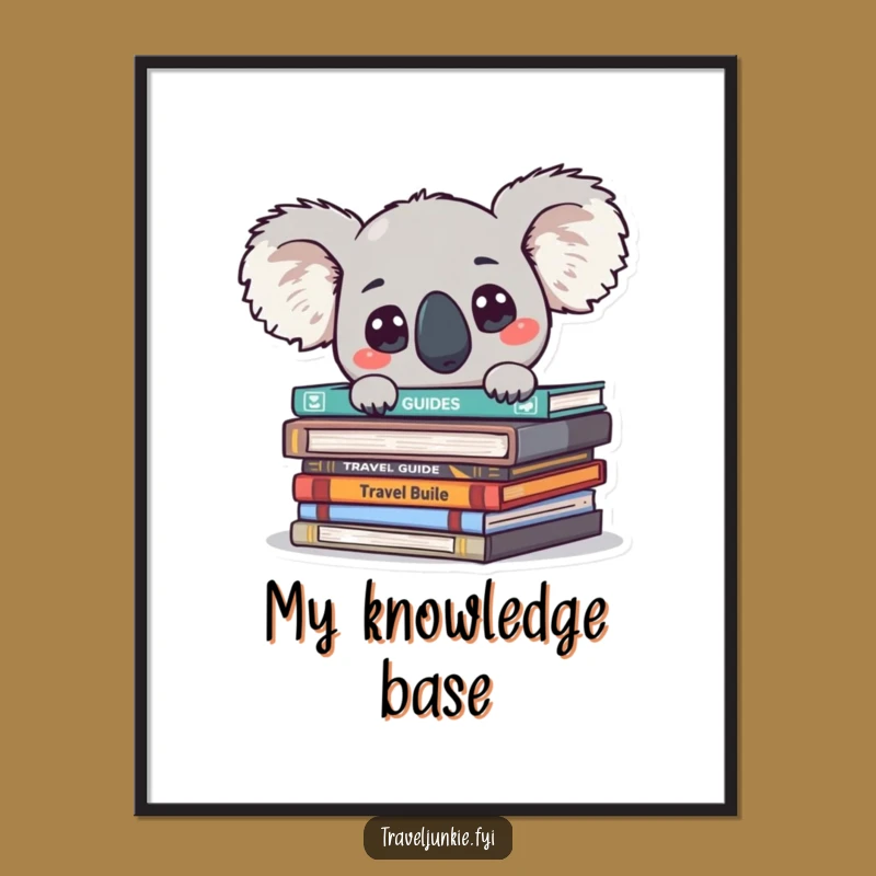 Funny Koala Guide Digital Art A Hilarious Printable Gift For Decor