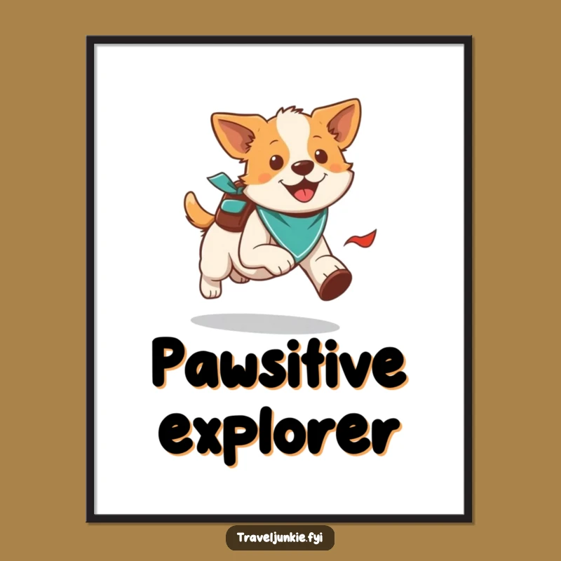 Funny Dog Digital Art: Energetic Runner Print, Perfect Humorous Gift Download