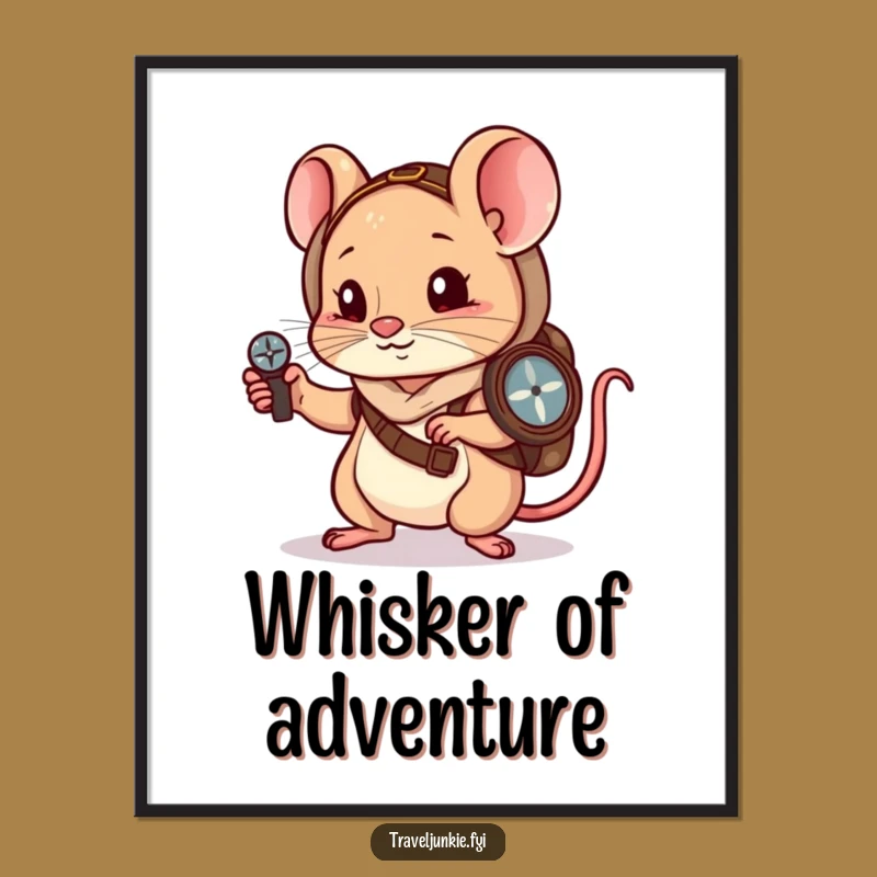 Funny Mouse Wanderer Digital Art: Navigating Charm for Walls