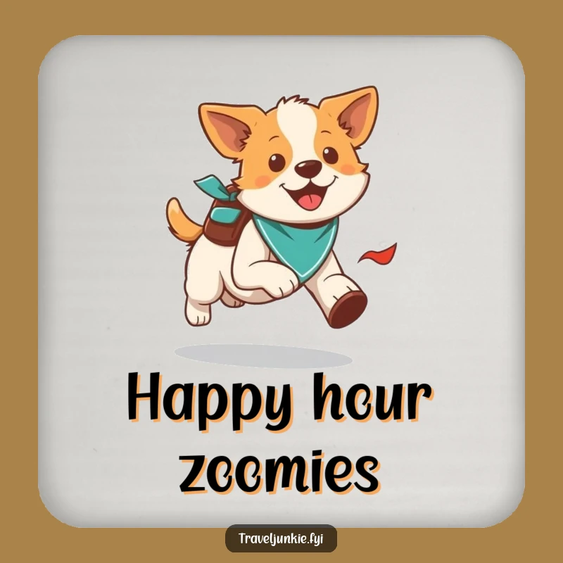 Funny Dog Runner Coaster: Protect Surfaces with Humorous Active Style
