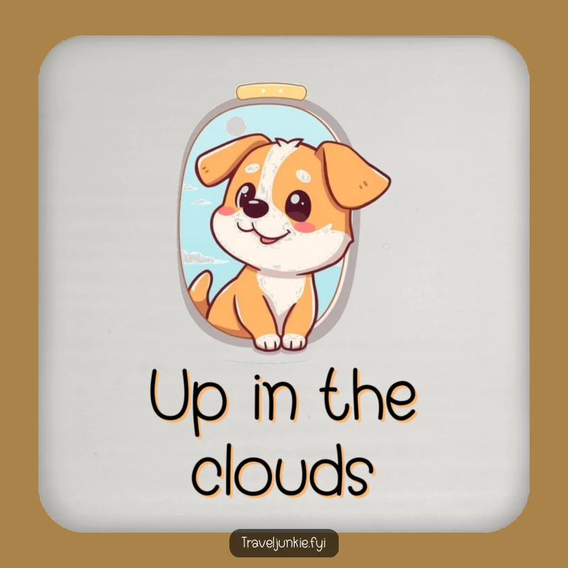 Funny Dog Travel Coaster: Protect Surfaces with Canine Charm