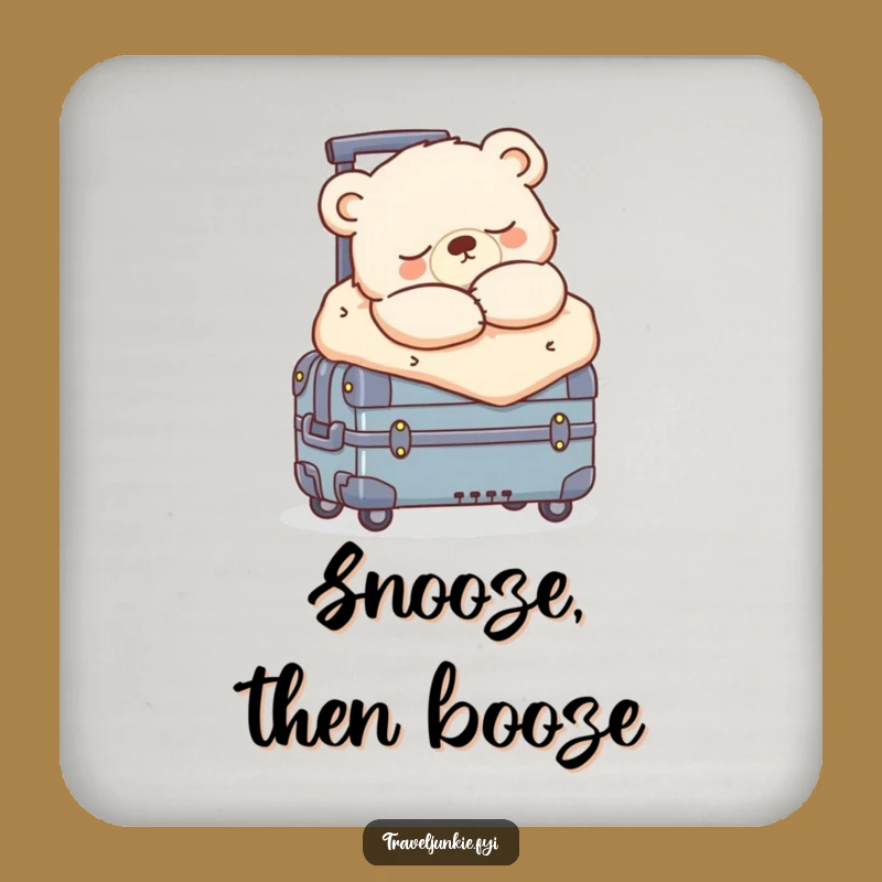 Funny Sleepy Bear Cub Coaster Set: Cozy Drink Protection Gift!