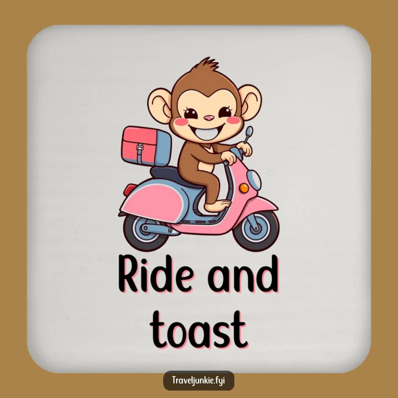 Funny Monkey Suitcase Coaster Set - Hilarious Protection for Surfaces