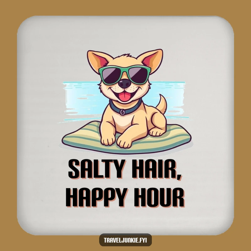 Funny Dog Sunglasses Beach Coaster - Relaxed Protection Gift