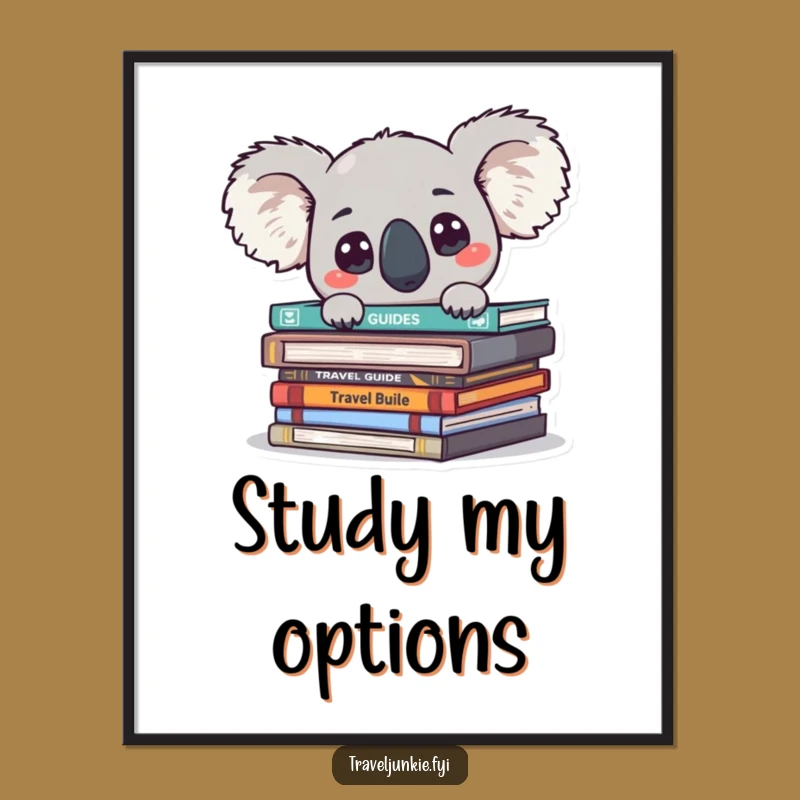 Funny Koala Guide Poster A Hilarious Piece Of Art For Book Lovers