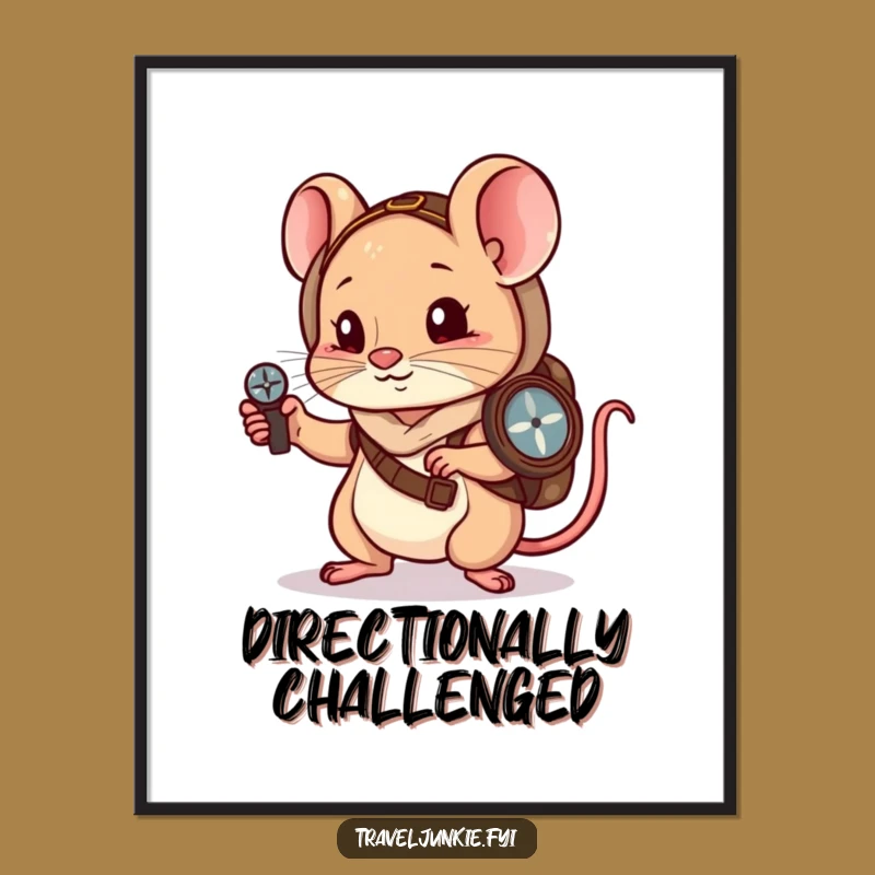 Funny Mouse Wanderer Poster: Navigating Art for Your Walls