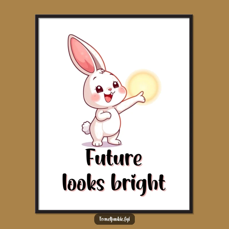 Funny Bunny Horizon Poster: Inspirational Wall Art for Hopeful Souls
