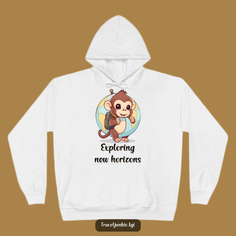 Funny Monkey Backpack Hoodie: Cozy Comfort and Worldly Humor, Great Funny Gift