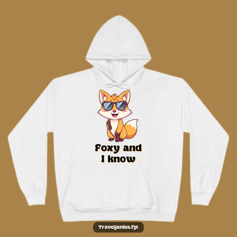 Funny Fox Cool Vibes Hoodie - Sunglasses Character Design for Laid-Back Style