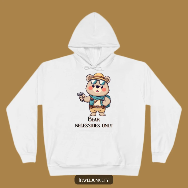 Funny Brave Bear Tourist Hoodie: Cozy Confidence, Perfect Gift