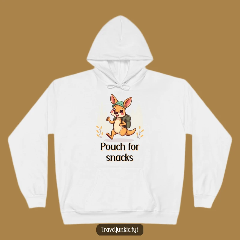 Funny Kangaroo Explorer Hoodie: Cozy Hopping, Perfect Funny Gift