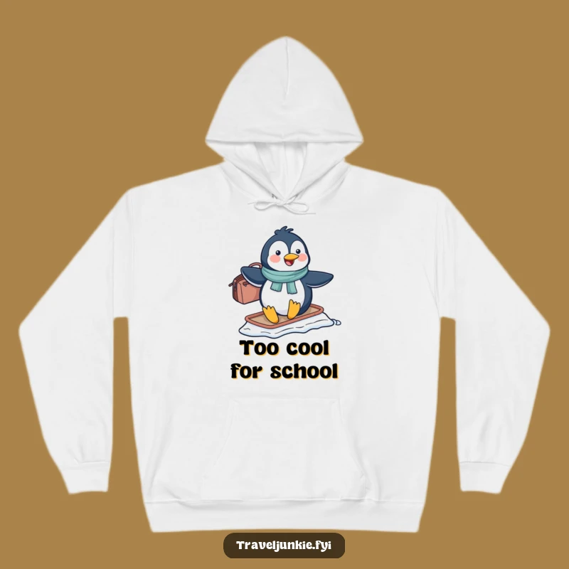 Funny Penguin Sliding Hoodie: Cozy & Comical Travel Companion Gear