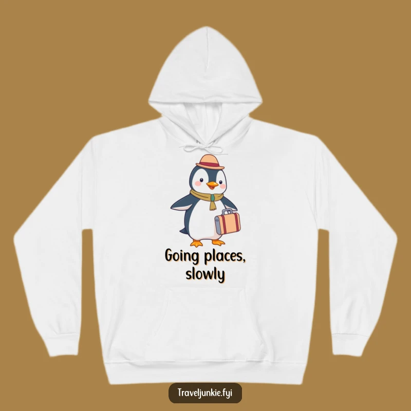 Funny Penguin Tourist Hoodie - Stay Cozy on Your Travels