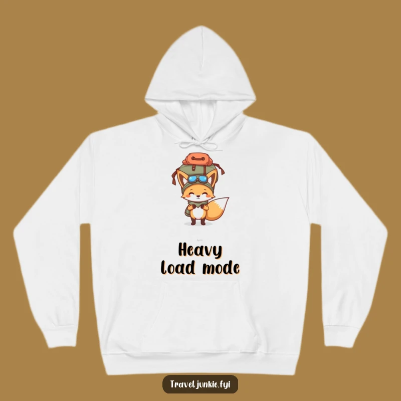 Funny Fox Overpacked Hoodie - Cozy & Humorous Gift for the Avid Traveler