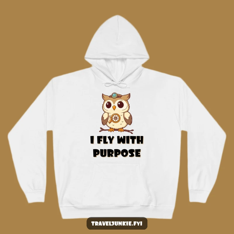 Funny Owl Navigator Hoodie: Cozy, Warm, and Hilarious Bird with Compass, Perfect Funny Gift