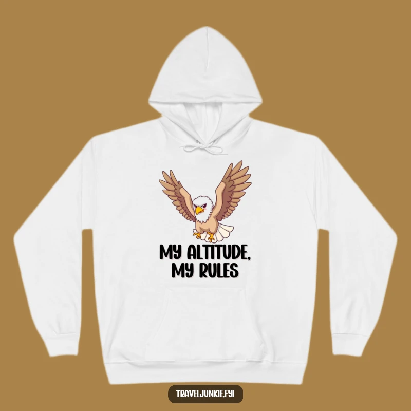 Funny Eagle Traveler Hoodie: Cozy Heights, Perfect Funny Gift