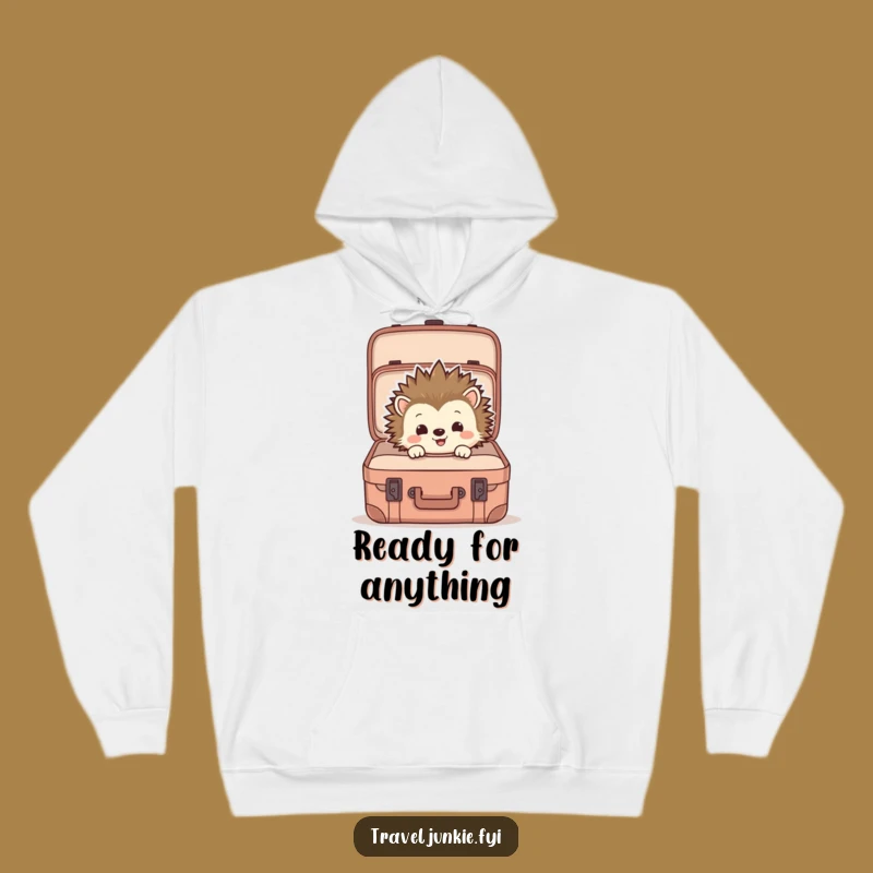 Funny Hedgehog Suitcase Hoodie: Cozy Comfort for Your Next Journey