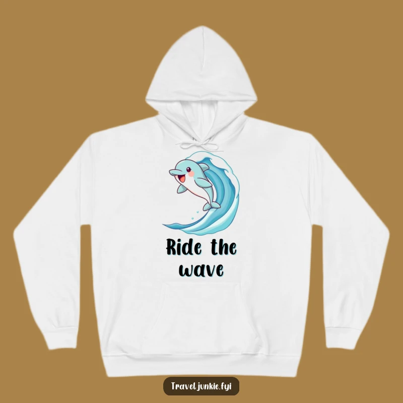 Funny Dolphin Wave Hoodie: Cozy and Jubilant Character Sweatshirt for Ocean Comfort