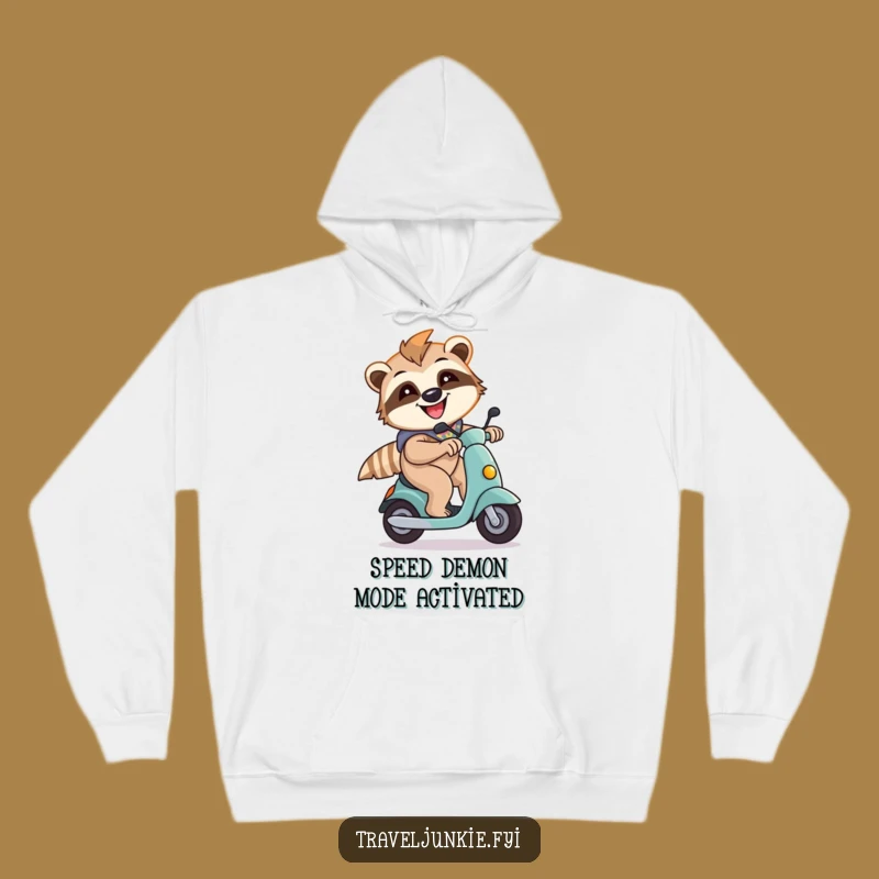 Funny Sloth Scooter Hoodie: Cozy & Energetic Animal Apparel Gift