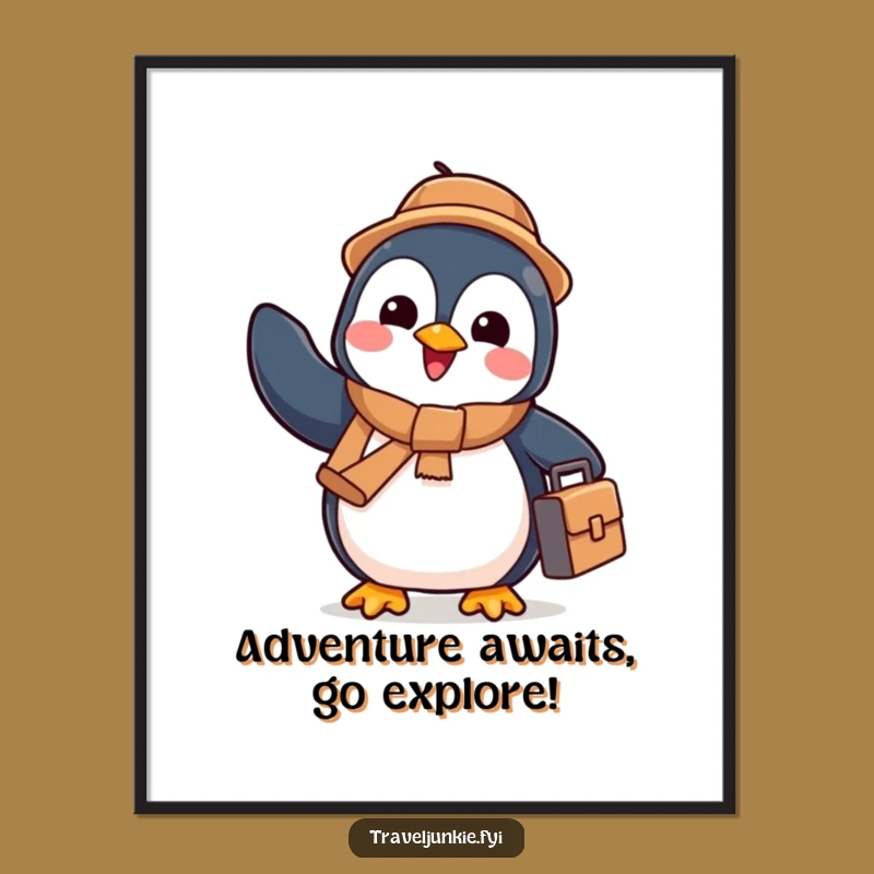 Free Printable Penguin Wall Art: Hilarious Travel Humor