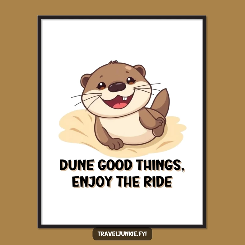 Free Printable Wall Art: Otter's Dune Delight - Funny Downloadable Decor